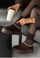 zamszowe Stiefeletten Let Me Forget Schokoladenbraun