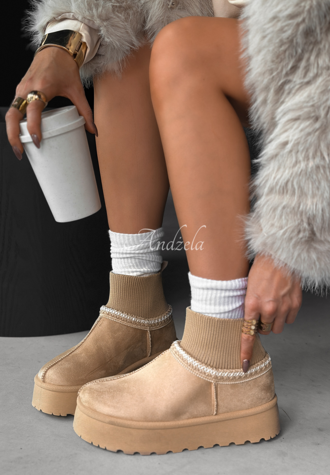 Wildlederstiefeletten Let Me Forget Beige