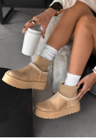 zamszowe Stiefeletten Let Me Forget Beige