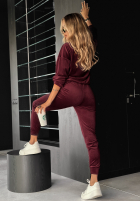 Welurowy Set Allesi Burgunderrot
