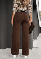 Hose Jeans wide leg Same Situation Schokoladenbraun