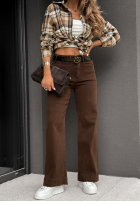 Hose Jeans wide leg Same Situation Schokoladenbraun