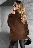 Krótki Cardigan oversize Hot Chestnuts Schokoladenbraun
