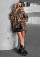 Sweatshirt w panterkę Still Here Beige-Schokoladenbraun