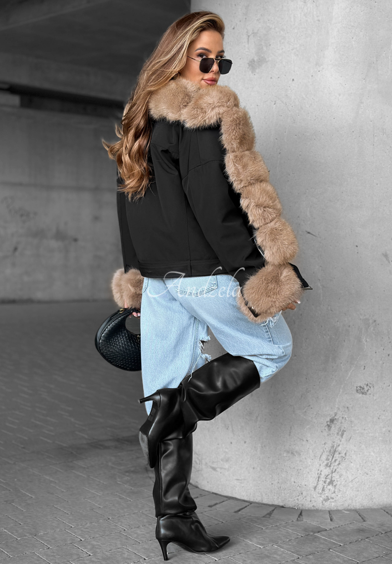 Pelzjacke Nothing To Hide Schwarz