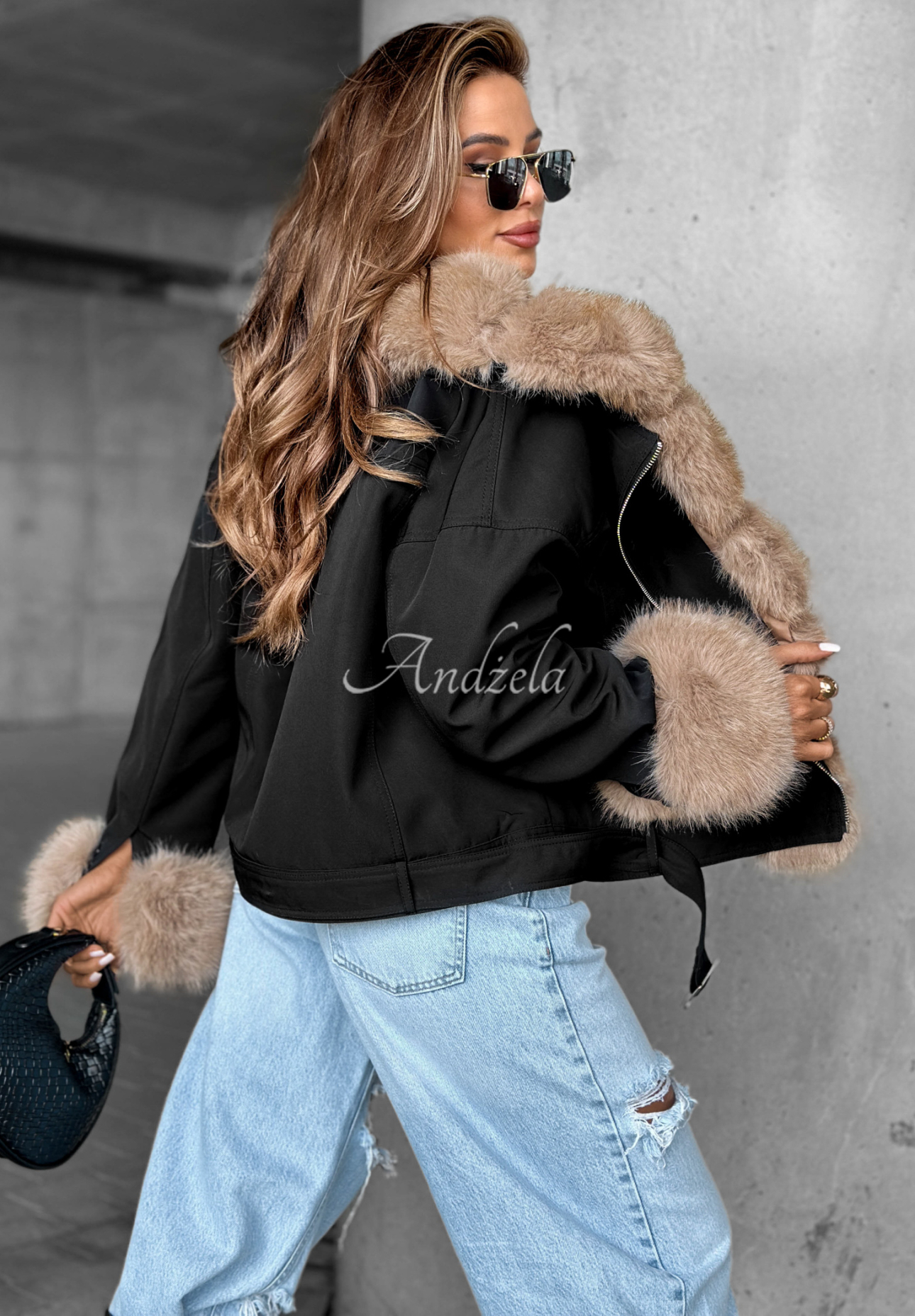 Pelzjacke Nothing To Hide Schwarz