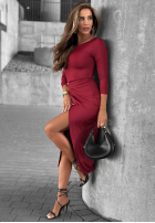 Kleid midi In Another Life Burgunderrot