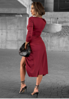 Kleid midi In Another Life Burgunderrot