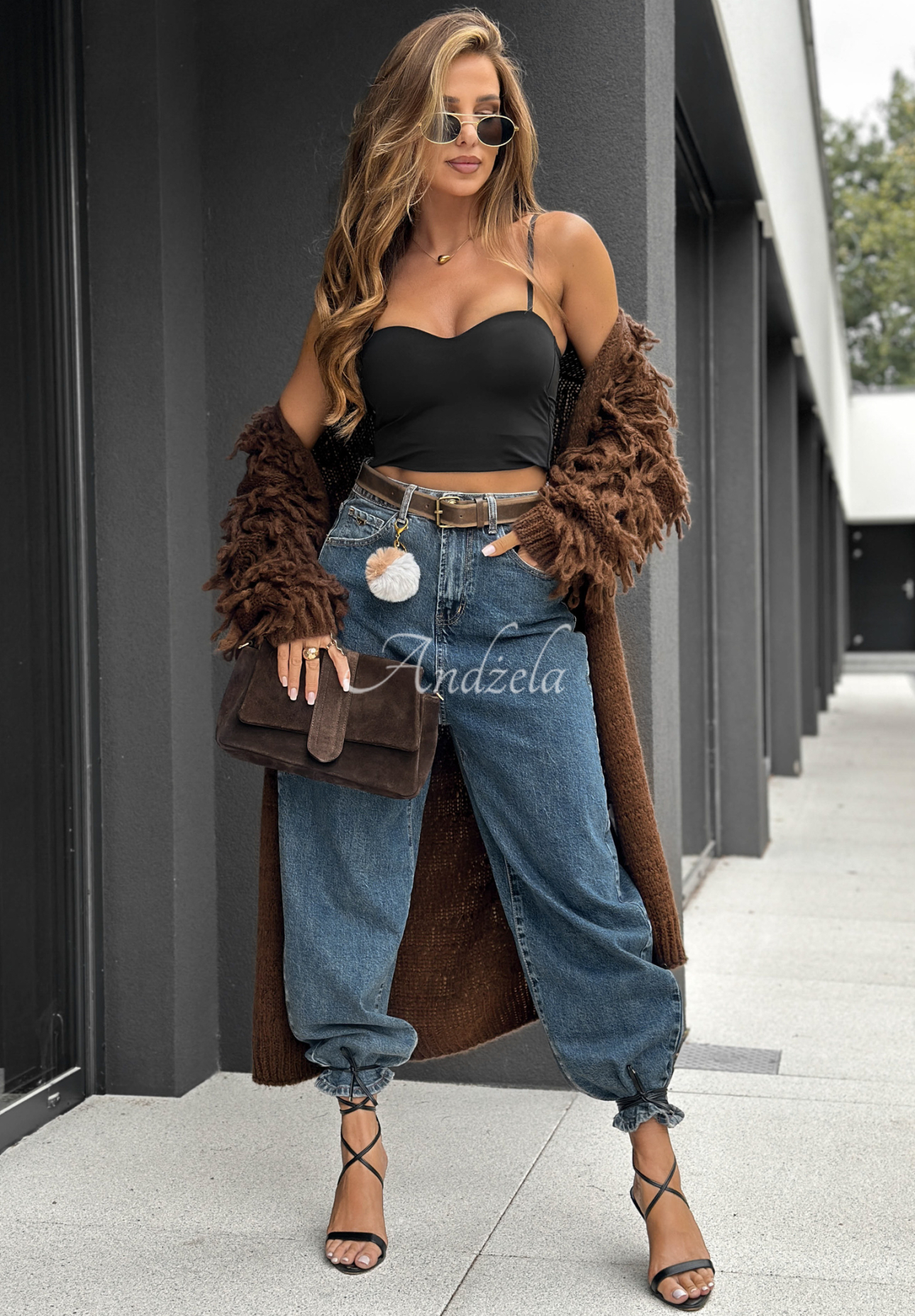 Ballonjeans mit Gürtel Write Your Story Blau