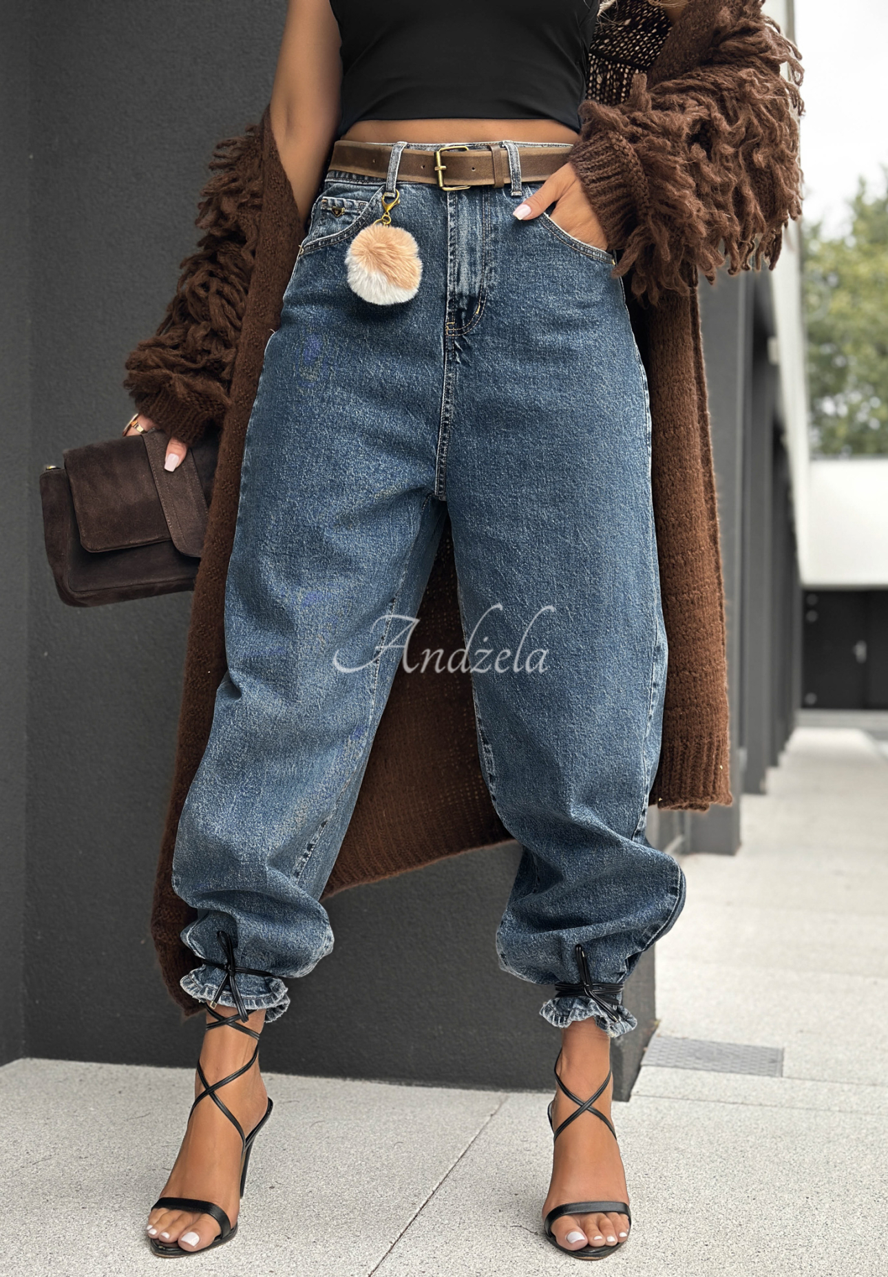 Ballonjeans mit Gürtel Write Your Story Blau