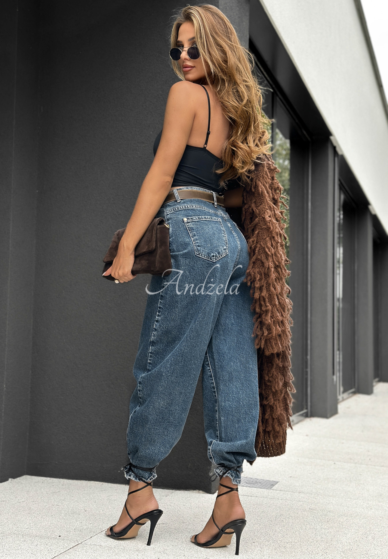 Ballonjeans mit Gürtel Write Your Story Blau