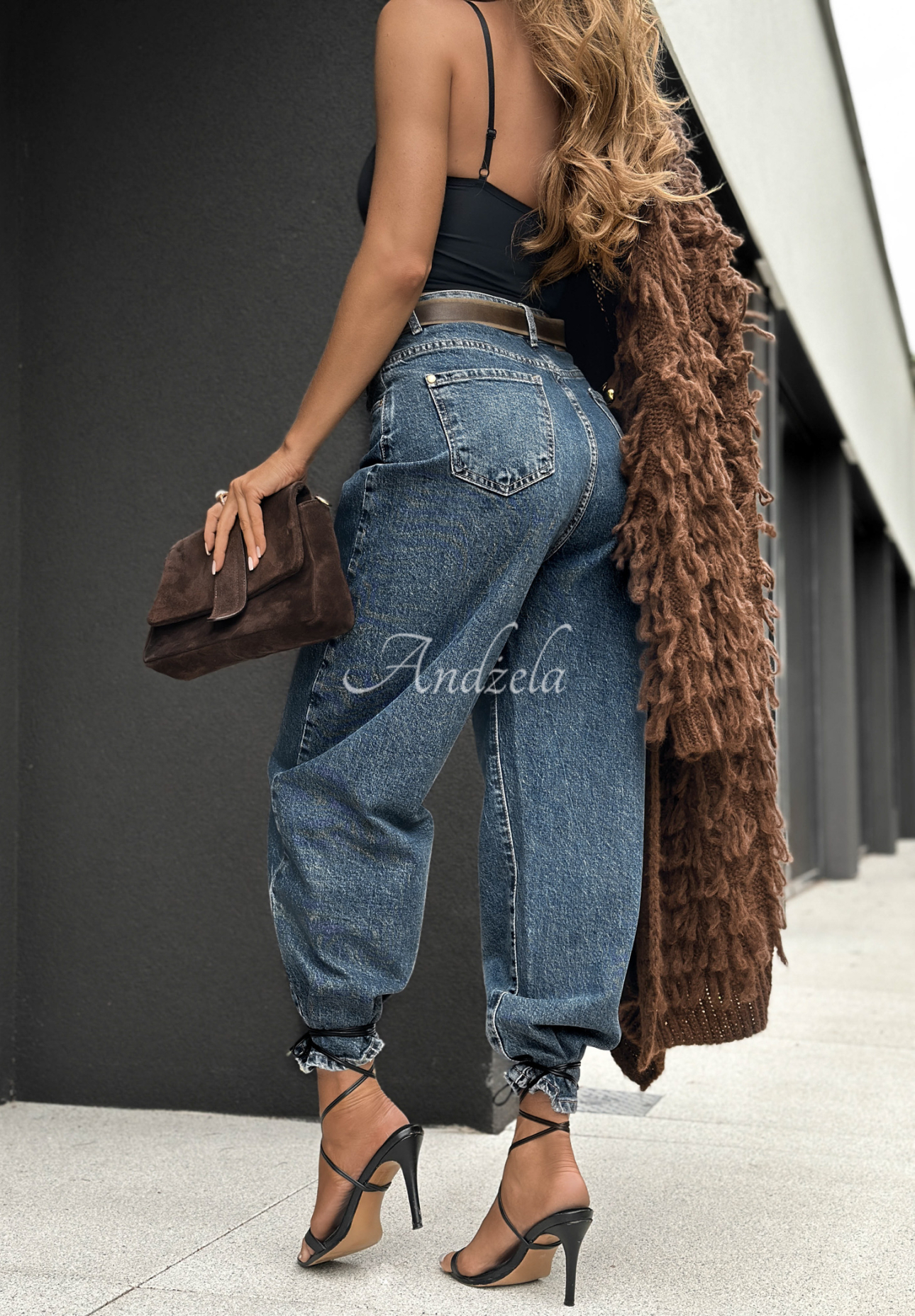 Ballonjeans mit Gürtel Write Your Story Blau