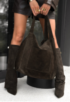 Zamszowa Tasche Inspire to Aspire Schokoladenbraun