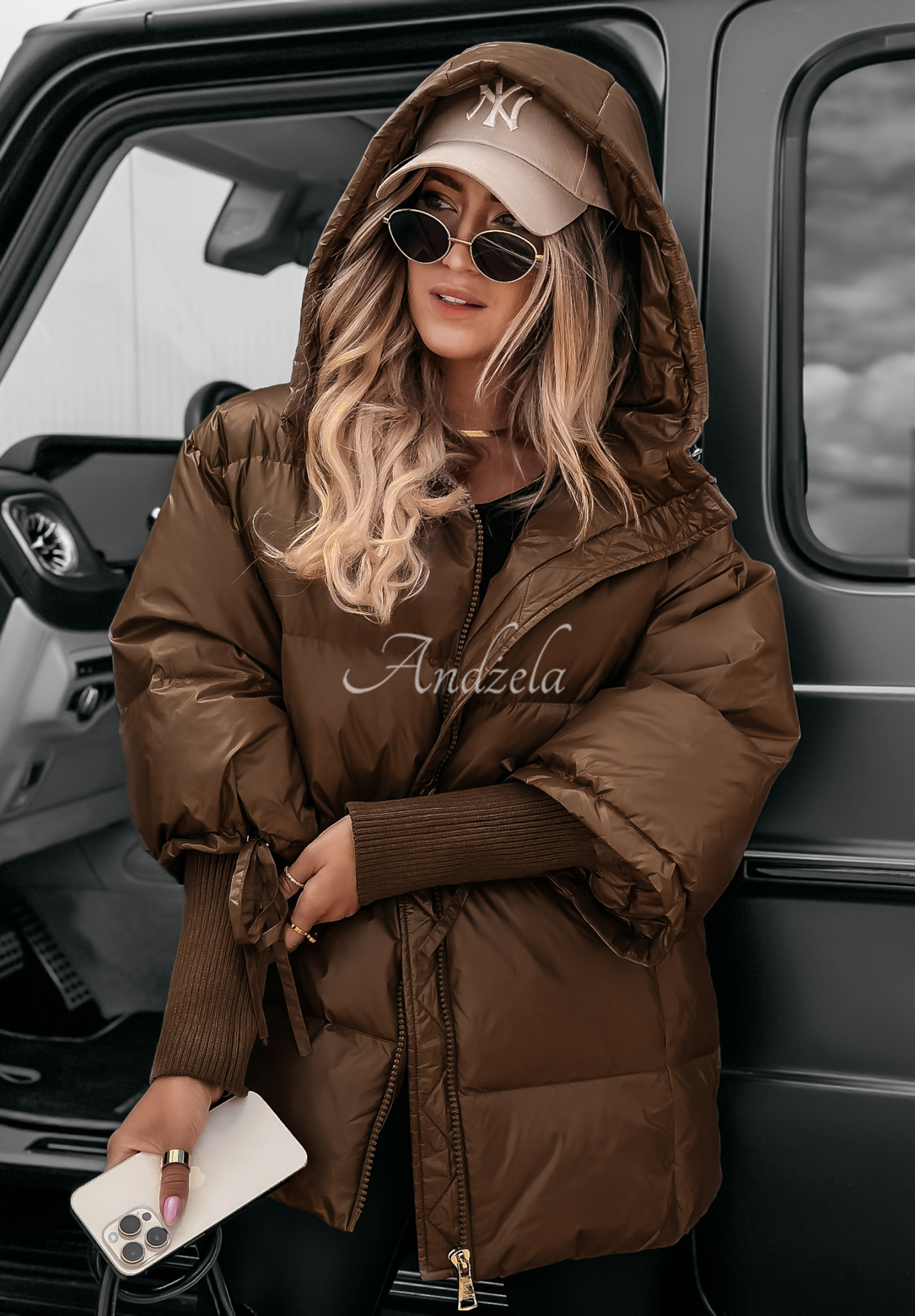 Oversize Steppjacke September Schokoladenbraun II