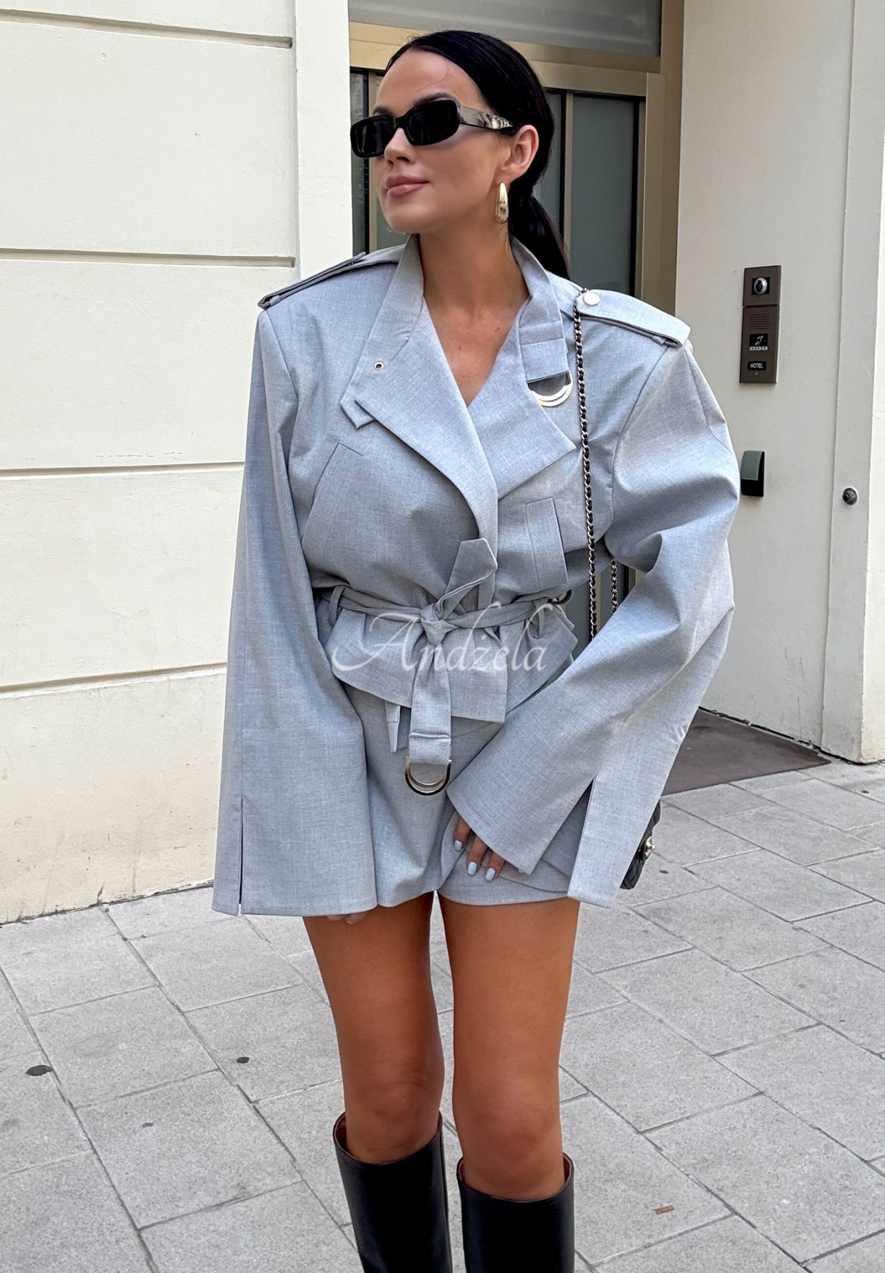 Kurzer Trenchcoat La Milla Who’s This Grau