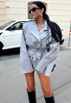 Kurzer Trenchcoat La Milla Who’s This Grau