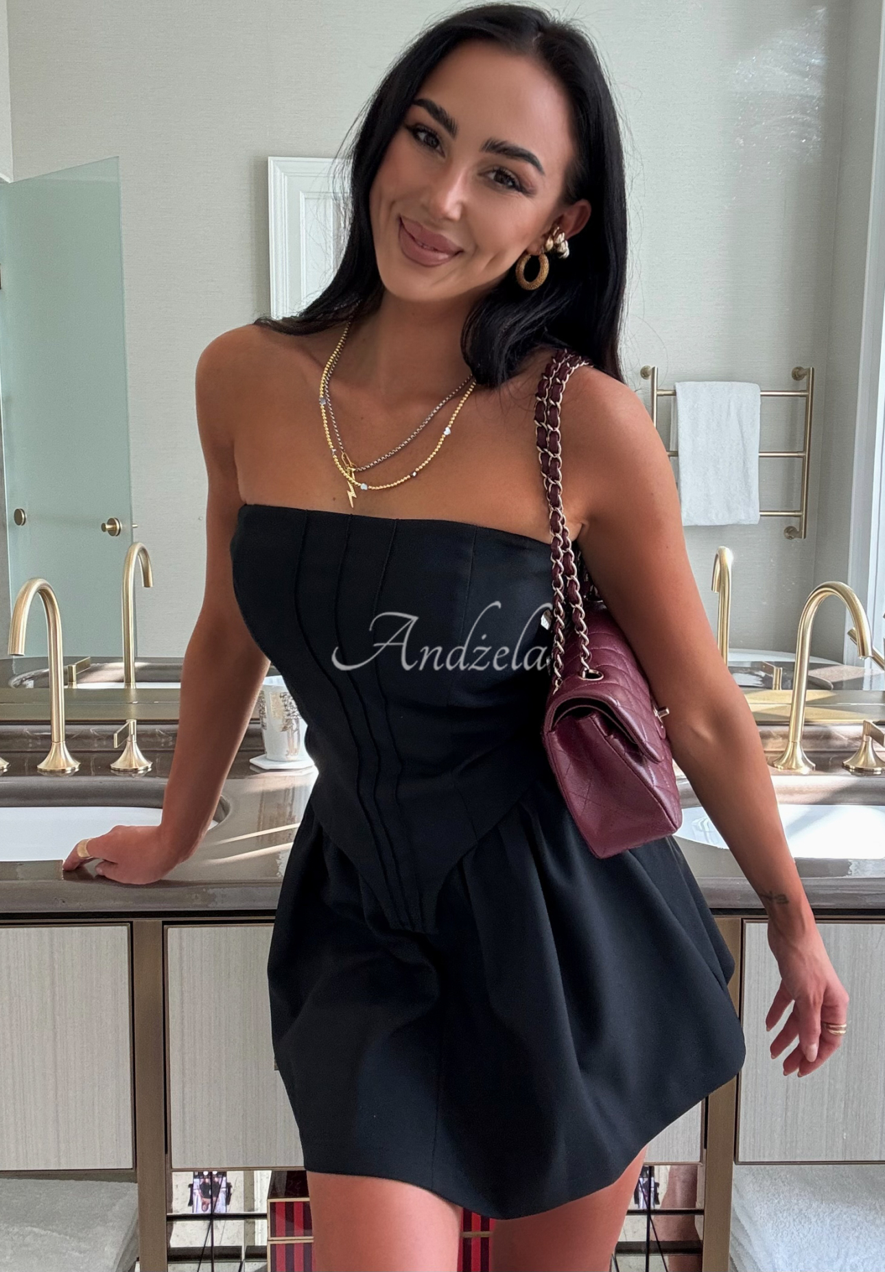 Viscose skirt-shorts La Milla Almost Said Yes black