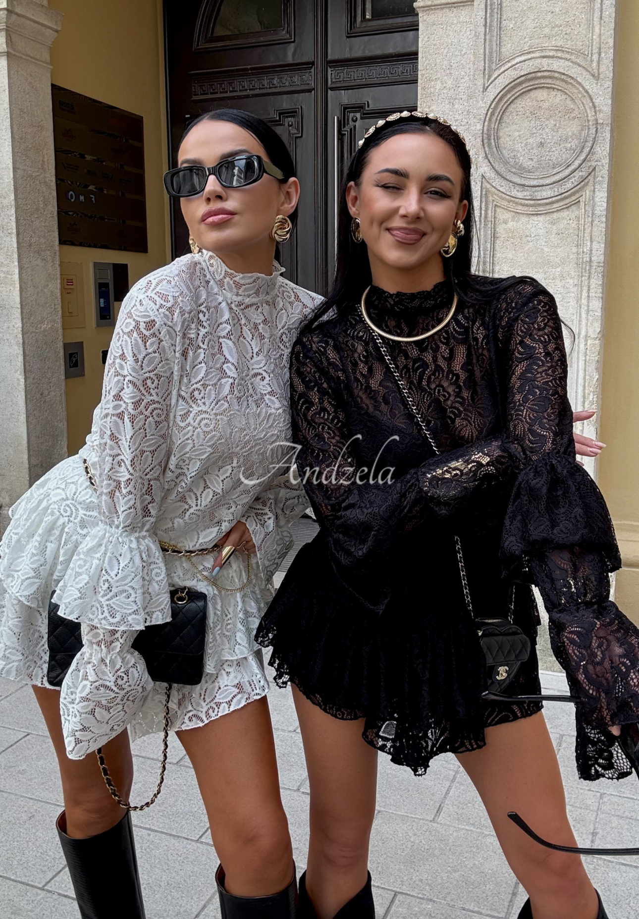 La Milla lace viscose blouse Bye Forever white