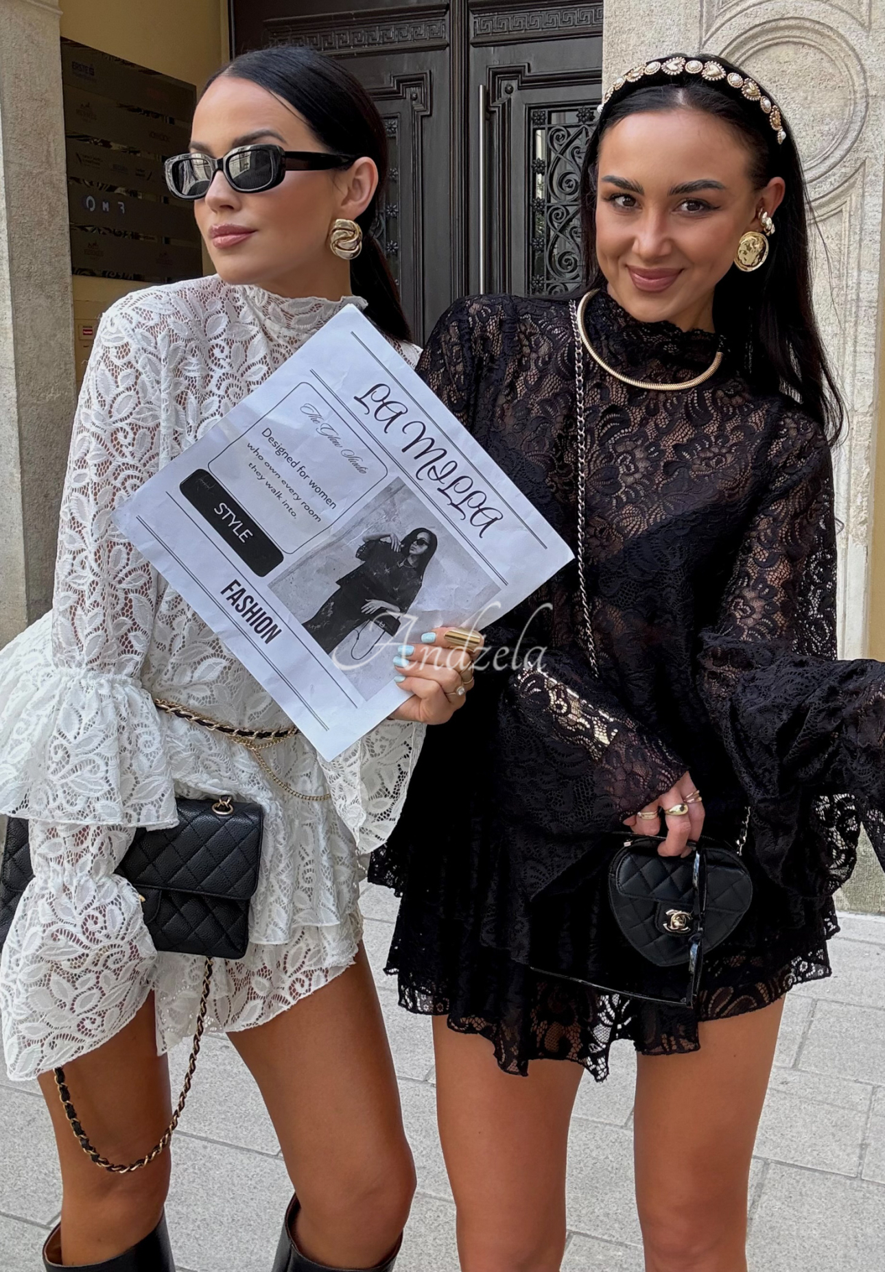 La Milla lace viscose blouse Bye Forever white