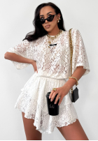 Koronkowe spódnico-spodenki La Milla Unseen białe