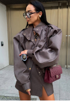 Spódnico-spodenki mini z rozcięciem La Milla Got My Attention mokka