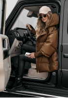 Puchowa Jacke oversize September Schokoladenbraun II