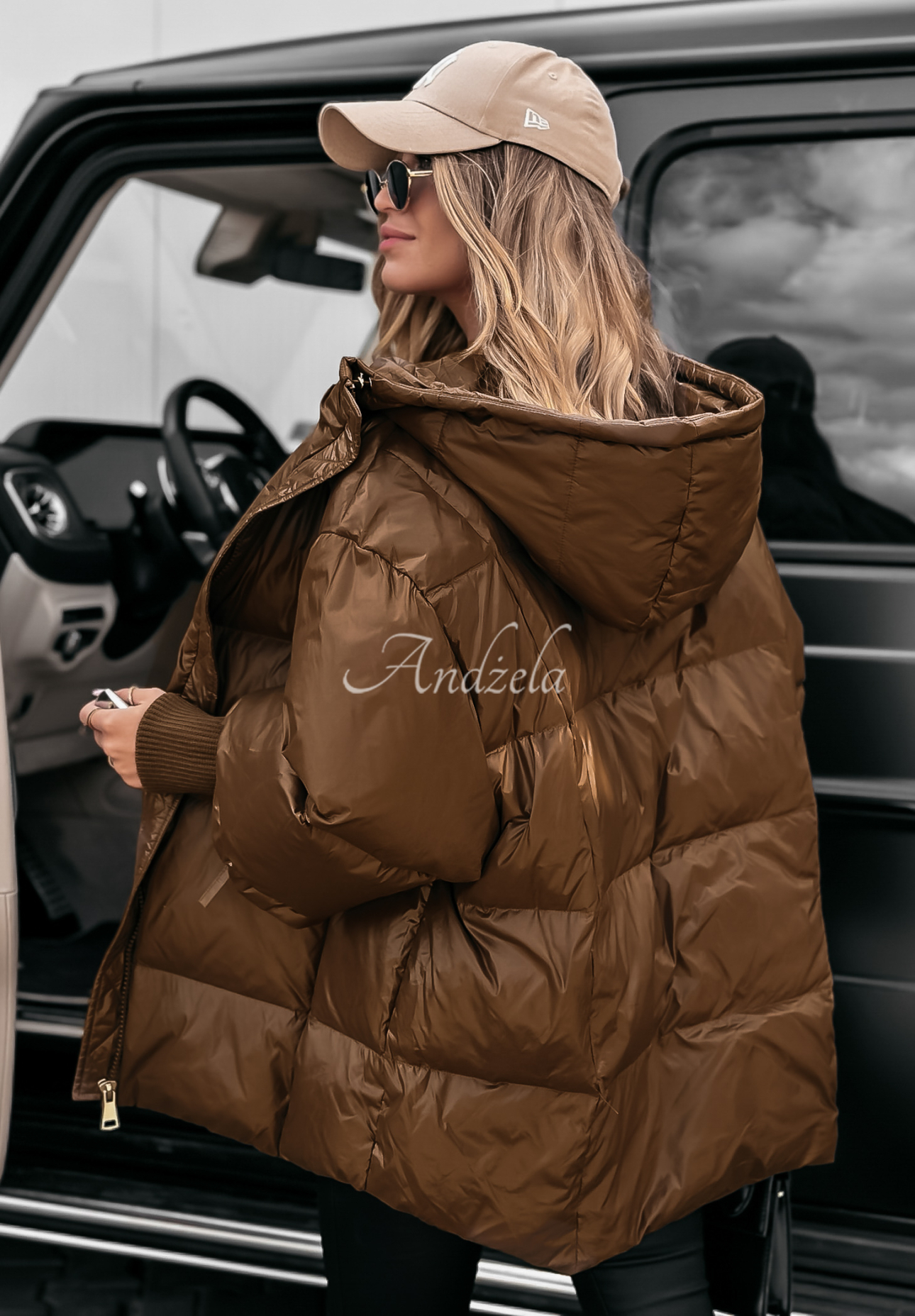 Oversize Steppjacke September Schokoladenbraun II