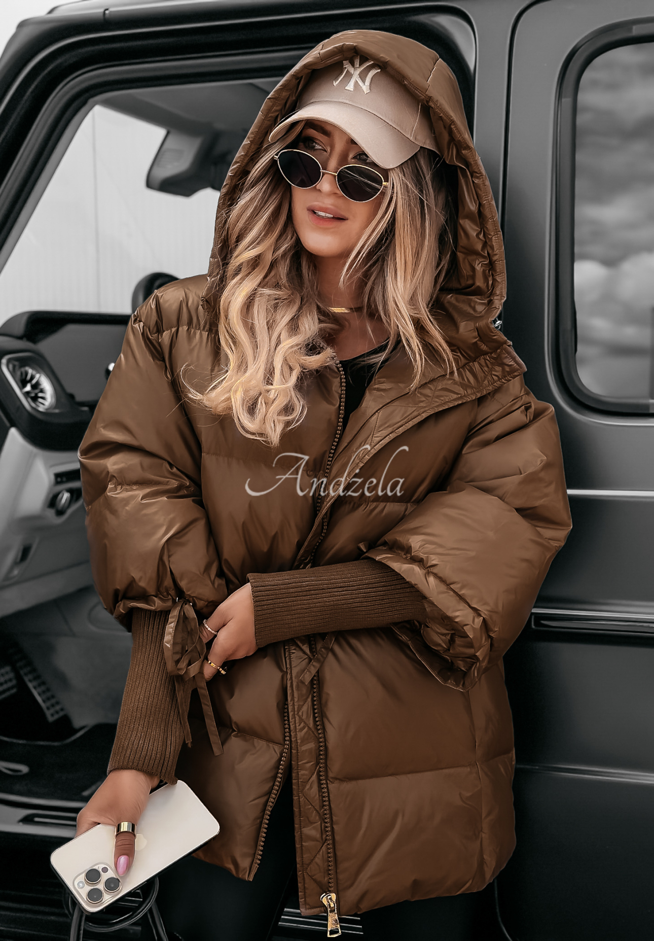 Oversize Steppjacke September Schokoladenbraun II