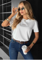 T-Shirt mit Aufdruck Woman Weiß