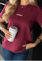 T-Shirt z nadrukiem Woman Burgunderrot