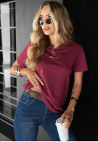T-Shirt z nadrukiem Woman Burgunderrot