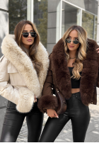 Krótka Jacke z futerkiem Timber Pines Beige