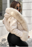 Krótka Jacke z futerkiem Timber Pines Beige