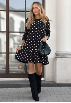 Kleid z falbanką w Punkte Never Posted Schwarz