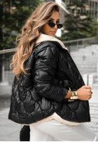 Pikowana Jacke z kapturem Another Day Schwarz