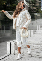 Pikowana Jacke z kapturem Another Day Ecru
