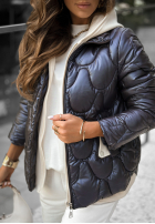 Pikowana Jacke z kapturem Another Day Schokoladenbraun