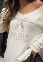 Leicht Pullover Dreaming Of Paris Ecru