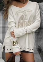 Leicht Pullover Dreaming Of Paris Ecru