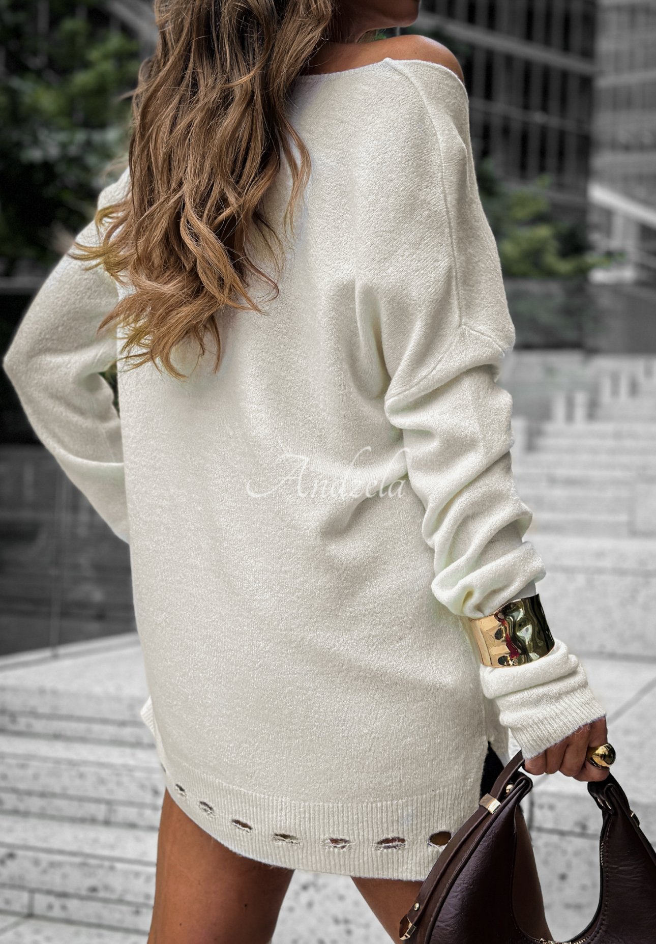 Leichter Pullover Dreaming Of Paris Ecru