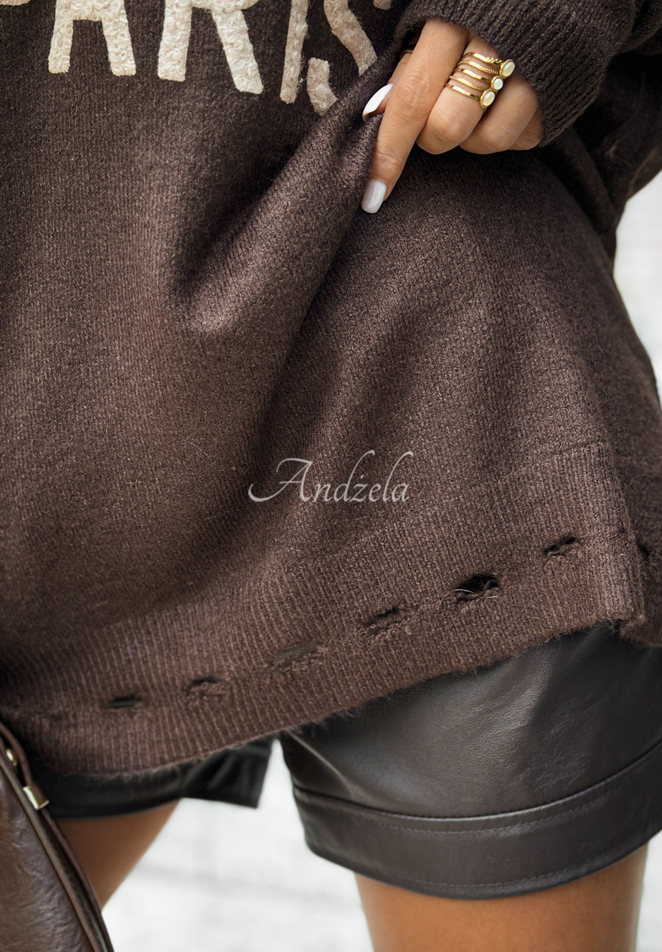 Leichter Pullover Dreaming Of Paris Schokoladenbraun