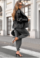 Hose Jeans z paskiem Waited Too Long Dunkelgrau