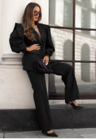 Set Blazer i Hose Too Late To Ask Schwarz