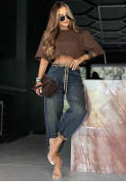 Hose Jeans z nadrukiem Don’t Remind Me dunkelblau