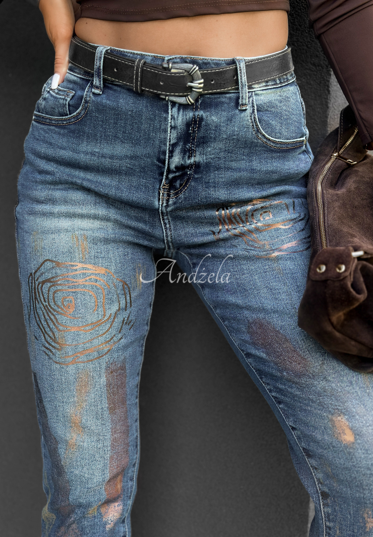 Jeans mit Prints What Now Blau