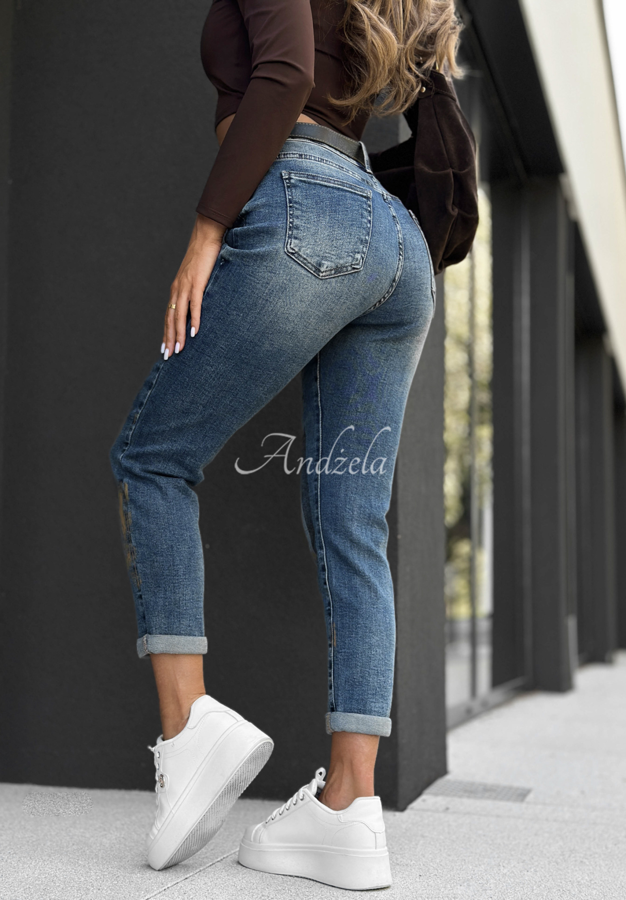 Jeans mit Prints What Now Blau