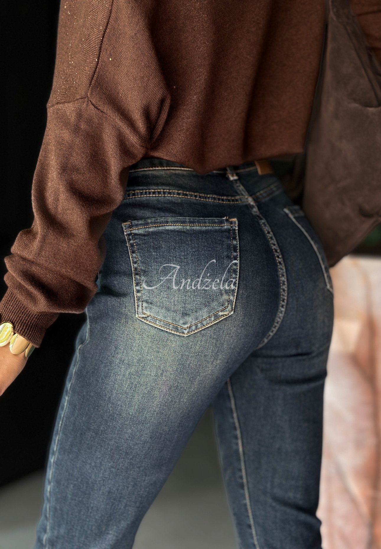 Jeanshose loose fit More Than Words dunkelblau