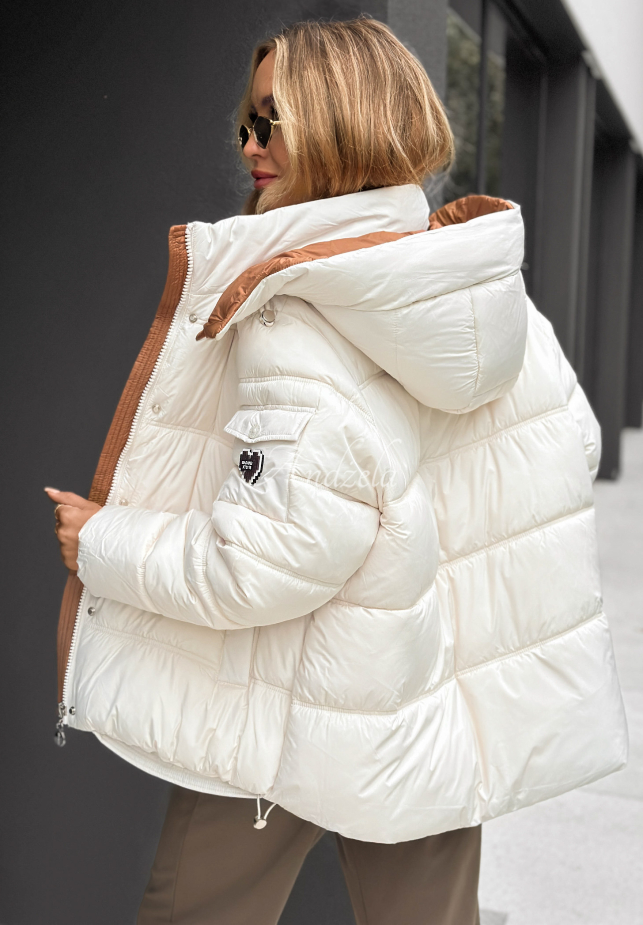 Steppjacke Never Delivered Ecru
