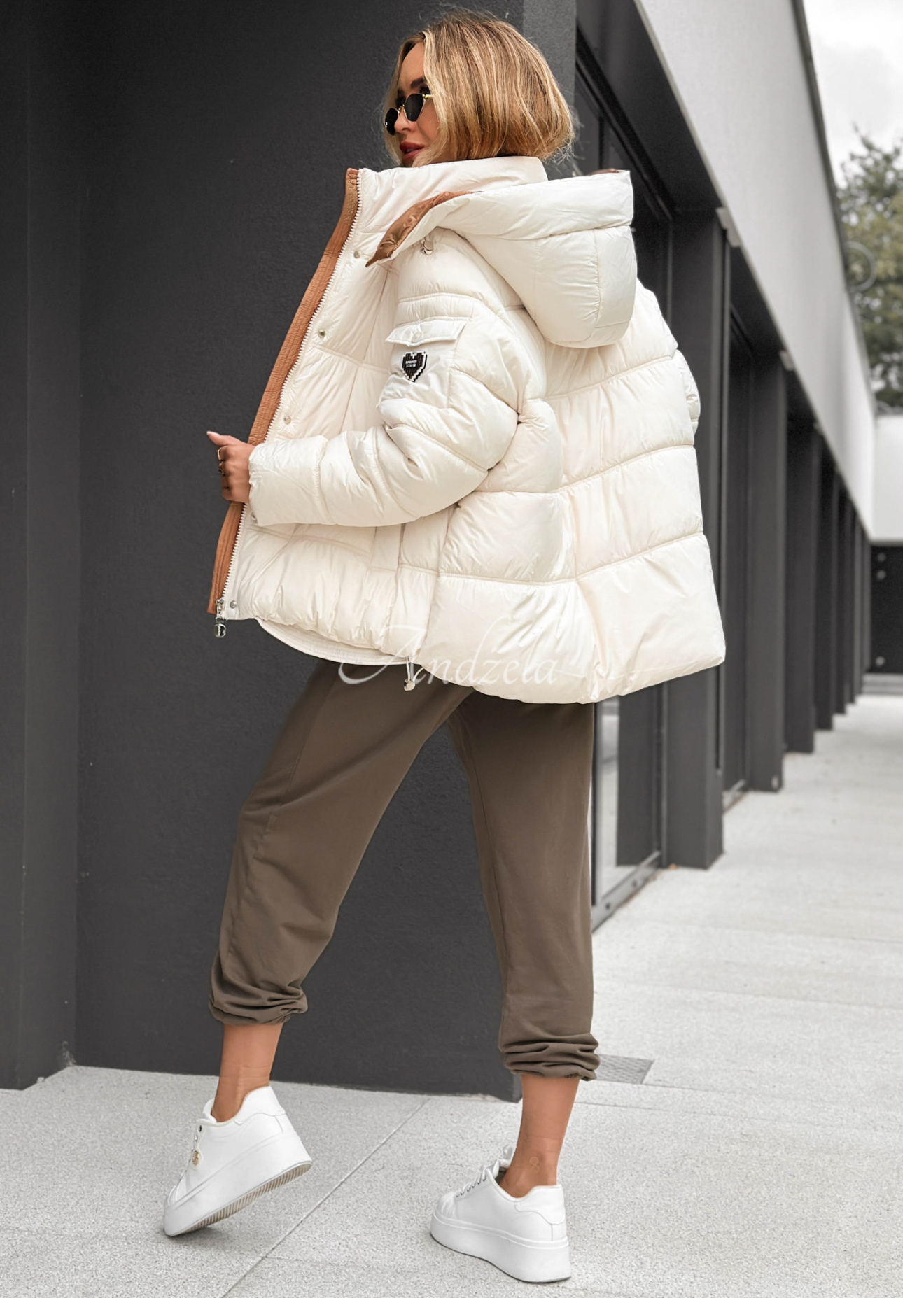 Steppjacke Never Delivered Ecru