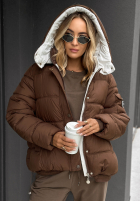 Pikowana Jacke Never Delivered Schokoladenbraun